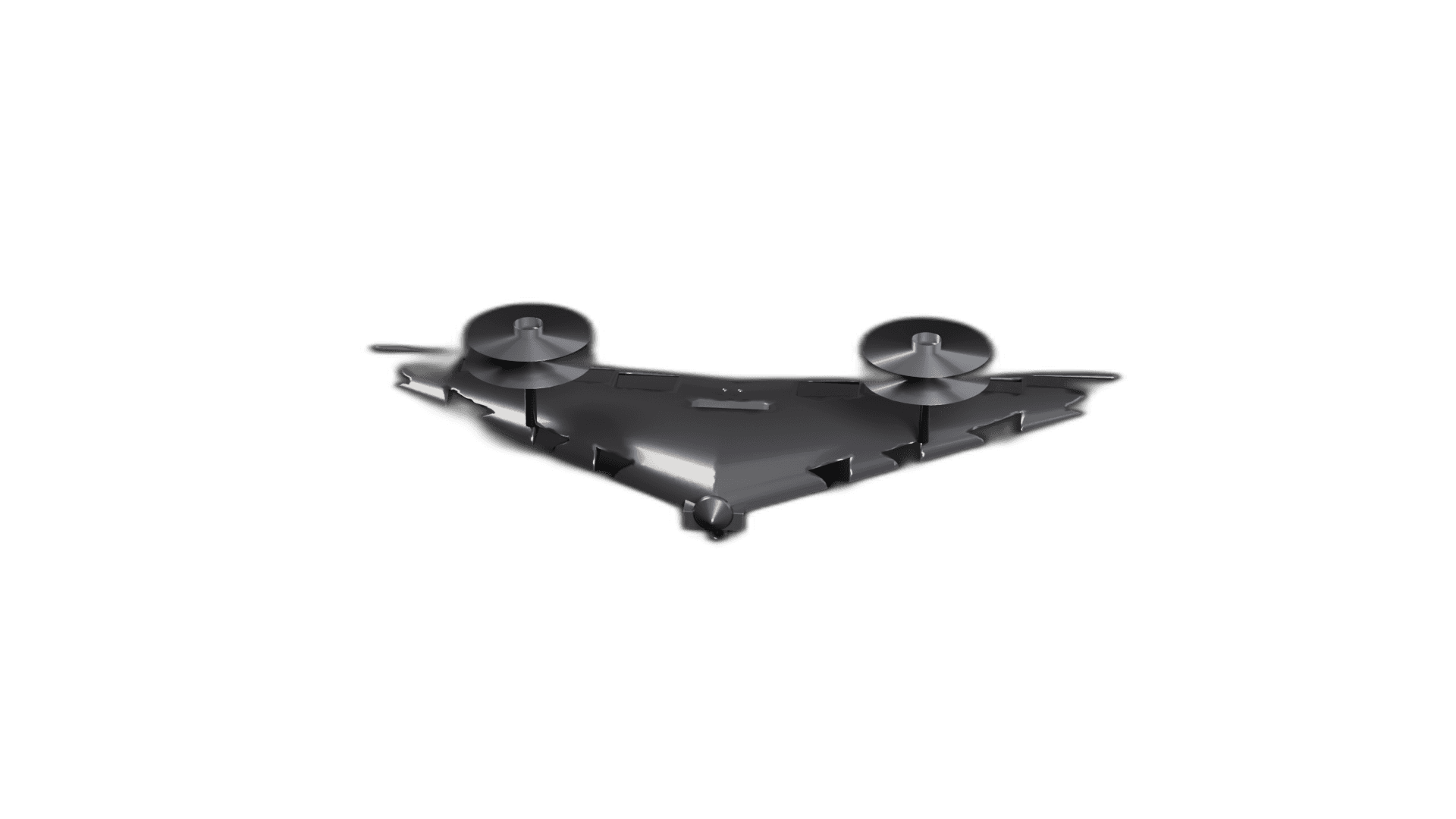 Oddessey VTOL aircraft — front view in hover configuration